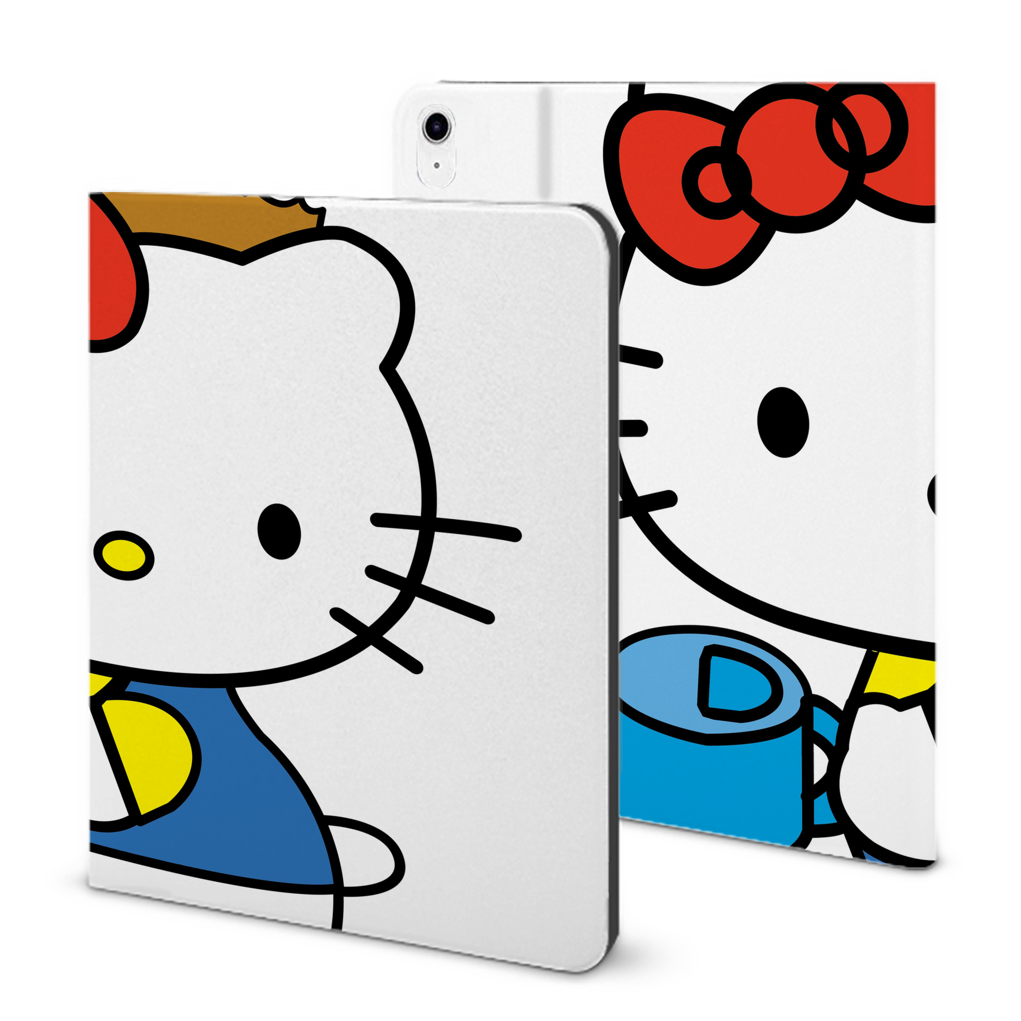 （画像用） Hello Kitty ハローキティ IPad ケース ブック型 PUレザー TPU 耐衝撃 軽量 薄型 ペン収納なし 全面保護 IPad 各モデル対応